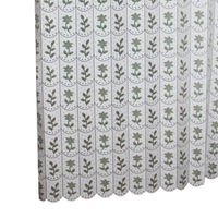 加栄レース アコーディオンカーテン 小花柄 フリーカット 95×190cm グリーン 469384 1個（直送品）