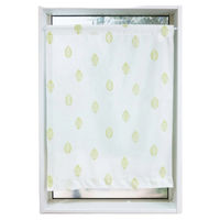 加栄レース レースカーテン 葉っぱ柄 小窓 UVカット ミラーレース 70×90cm 省エネ グリーン 469395 1個（直送品）