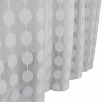 加栄レース レースカーテン カフェカーテン 水玉柄 145×45cm 469417 1個（直送品）