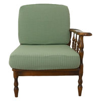 加栄レース ソファカバー 1人掛け用 セパレートタイプ 撥水加工 2枚組 グリーン 469437 1個（直送品）