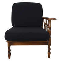 加栄レース ソファカバー 1人掛け用 セパレートタイプ 撥水加工 2枚組 ブラック 469440 1個（直送品）