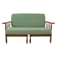 加栄レース ソファカバー 2人掛け用 セパレートタイプ 撥水加工 2枚組 グリーン 469442 1個（直送品）