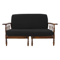 加栄レース ソファカバー 3人掛け用 セパレートタイプ 撥水加工 2枚組 ブラック 469450 1個（直送品）