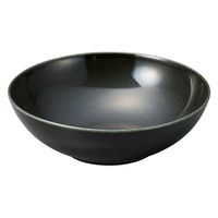 ミヤザキ食器 ボウル コスタヴェルデ サトゥルノ 浅ボール 17.5cm ブラック 476148 1個（直送品）