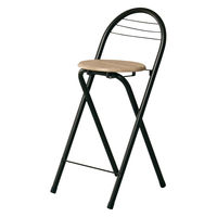 弘益 折りたたみ椅子 ブラウン×ナチュラル 476381 1個（直送品）