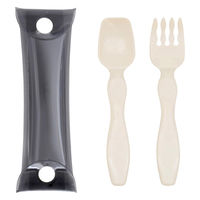 三好製作所 カトラリーセット GEL-COOL コンパクト スプーンフォークセット グレー 483745 1個（直送品）