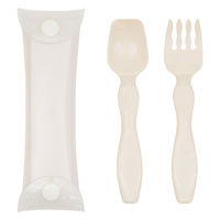 三好製作所 カトラリーセット GEL-COOL コンパクト スプーンフォークセット ホワイト 483746 1個（直送品）