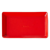 ネクスト プレート 皿 ファンレスト 長角 レッド 489955 1個（直送品）
