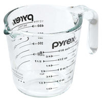 パール金属 PYREX 計量カップ 500ml 耐熱ガラス 取っ手付き ブラック 490497 1個（直送品）