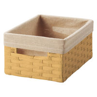 ちどり産業 カゴ 収納ボックス ペーパー バスケット 布付き 収納 ベージュ 492934 1個（直送品）