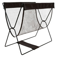 サワフジ 手荷物入れ レザー調ハンモック型 メッシュバスケット ブラウン 493210 1個（直送品）