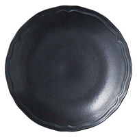 ミヤザキ食器 プレート 24cm 梨花 磁器 ブラック 415988 1個（直送品）