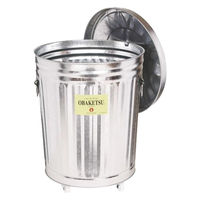 渡辺金属工業 ゴミ箱 33L 屋外兼用 キャスター付き シルバー 233641 1個（直送品）
