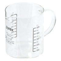 パール金属 PYREX 計量カップ 500ml ハンドル付き メジャーカップ ブラック 490504 1個（直送品）