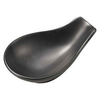 ミヤザキ食器 レンゲ台 9cm Karl 磁器 ブラック 414006 1個（直送品）