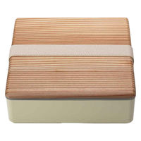 三好製作所 弁当箱 1段 1100ml 木蓋 松花堂 ベージュ 309511 1個（直送品）