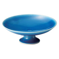 ミヤザキ食器 プレート 14cm 高台 隠れ窯 映 食器 和食器 磁器 美濃焼 日本製 ブルー 365699 1個（直送品）