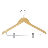 株式会社三和 木製スマートハンガー ナチュラル ピンチ付 クリップ付 BS-21 1ケース(120本)（直送品）