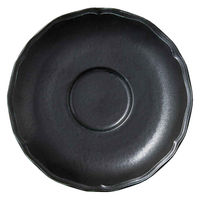 ミヤザキ食器 ソーサー 16cm 梨花 磁器 ブラック 413978 1個（直送品）