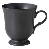 ミヤザキ食器 マグカップ 300ml 梨花 磁器 ブラック 413982 1個（直送品）