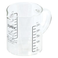 パール金属 PYREX 計量カップ 250ml ハンドル付き メジャーカップ ブラック 490503 1個（直送品）