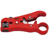 KNIPEX クニペックス 同軸ケーブルストリッパー 125mm プラスチックコーティングハンドル 1660ー06SB 1丁（直送品）