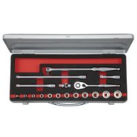 京都機械工具 KTC 9.5SQ 18点組 ソケットレンチセット 十二角形状 TB318WA 1セット（直送品）