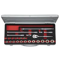 京都機械工具 KTC 9.5SQ 25点組 ソケットレンチセット 六角形状 TB325A 1セット（直送品）