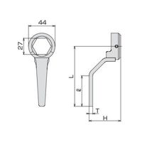 TONE コードレスナットランナー(コードレスシンプルトルコン)用反力レバー Y07649 1PC（直送品）