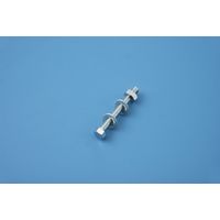 日本緑十字社 ポール用標識取付金具(片面・両面表示兼用) 金具50 M12×64mm スチール製 137500 1個（直送品）