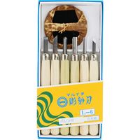 藤原産業 まるいち 彫刻刀セット Lー6 1セット(3組)（直送品）