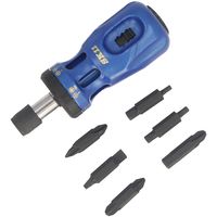 藤原産業 SK11 QC(クイックチェンジ)スタビーラチェットドライバー SRDー012S 1セット(5個)（直送品）