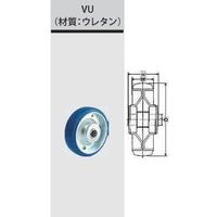ナンシン ウレタン車輪VUシリーズ75mm VUー75 1個（直送品）