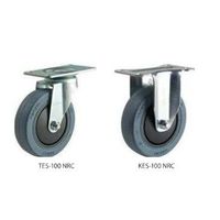 ナンシン 微音キャスター固定タイプ 100mmエラストマー(B入)車輪付 KESー100TB 1セット(30個)（直送品）