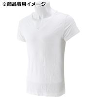 藤原産業 SK11 バンブ― 半袖Vネックシャツ ホワイト Lサイズ 523492WHーL 1セット(3枚)（直送品）
