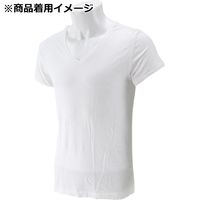 藤原産業 SK11 バンブ― 半袖Vネックシャツ ホワイト Mサイズ 523491WHーM 1セット(3枚)（直送品）