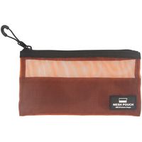 藤原産業 SK11 メッシュポーチ M オレンジ&ブラック サイズ:100×200 96372 1セット(4個)（直送品）