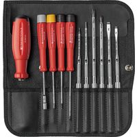 PB SWISS TOOLS ピービースイスツールズ 差替式ドライバーセット 10本組 ロールアップケース付 38220.IND 1セット（直送品）