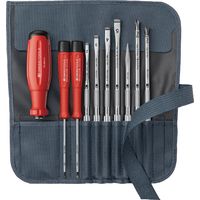 PB SWISS TOOLS ピービースイスツールズ 差替式ドライバーセット 9本組 グレーロールアップケース付 38218.GY 1セット（直送品）