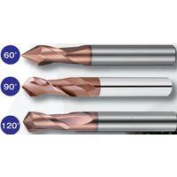 ジーネット 超硬2枚刃面取りミル 2V090ー020 1セット(3本)（直送品）