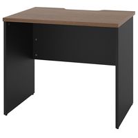 【法人限定/車上渡し】アール・エフ・ヤマカワ プラン木製デスクW800×D600 ウォルナット×ブラック脚 RFPD-0860DM-BL（直送品）