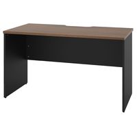 【法人限定/車上渡し】アール・エフ・ヤマカワ プラン木製デスクW1200×D600 ウォルナット×ブラック脚 RFPD-1260DM-BL（直送品）