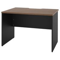 【法人限定/車上渡し】アール・エフ・ヤマカワ プラン木製デスクW1000×D700 ウォルナット×ブラック脚 RFPD-1070DM-BL（直送品）