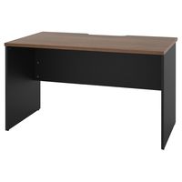 【法人限定/車上渡し】アール・エフ・ヤマカワ プラン木製デスクW1200×D700 ウォルナット×ブラック脚 RFPD-1270DM-BL（直送品）