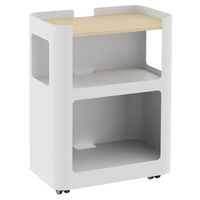 イオスコレクション 【法人限定/車上渡し】アール・エフ・ヤマカワ スチール オープンワゴン3段 ホワイト RFOWG-3WH 1個（直送品）