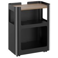 イオスコレクション 【法人限定/車上渡し】アール・エフ・ヤマカワ スチール オープンワゴン3段 ブラック RFOWG-3BK 1個（直送品）