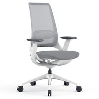 【法人限定/車上渡し】アール・エフ・ヤマカワ ハグ チェア 可動肘ランバー付き ライトグレー ホワイトフレーム RFHUC-001LG-WF（直送品）