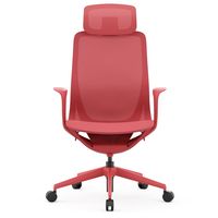 【法人限定/車上渡し】アール・エフ・ヤマカワ アリア ライト チェアヘッドレスト付き コーラルレッド RFARC-002CR-HR 1個（直送品）