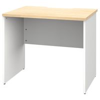 【法人限定/車上渡し】アール・エフ・ヤマカワ プラン木製デスク W800×D600 ナチュラル×ホワイト脚 RFPD-0860NA-WL（直送品）