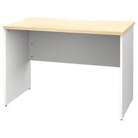 【法人限定/車上渡し】アール・エフ・ヤマカワ プラン木製デスク W1000×D600 ナチュラル×ホワイト脚 RFPD-1060NA-WL（直送品）